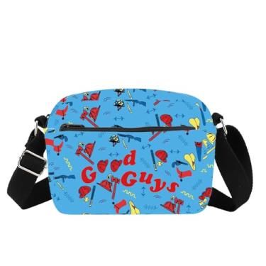 Imagem de WSNANG Bolsa de maquiagem Chucky Horrible Movie Good Guys, bolsa com zíper, presente para fãs de Chucky, bolsa com zíper para amantes de filmes de terror, Good Guys CB2, One Size, Moderno