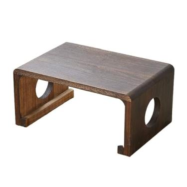 Imagem de Mesa de Centro Mesa de chá tatami de madeira sólida, mesa flutuante com janela, nacionalismo chinês, varanda, mesa pequena de chá, caligrafia, mesa curta Mesa de Chá