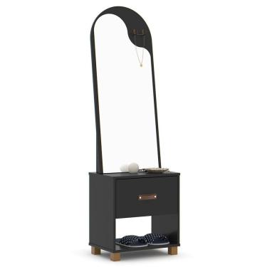 Imagem de Toucador com Espelho 1 Gaveta Nicho e 2 Ganchos Oranix