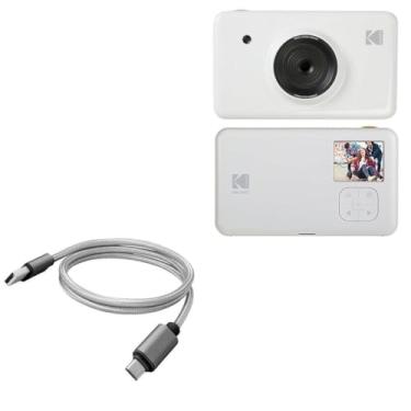 Imagem de Cabo de câmera digital BoxWave Kodak Mini Shot com impressão instantânea, [Micro USB DuraCable] Cabo de carregamento micro USB trançado para câmera digital Kodak Mini Shot Instant Print – Cinza espacial