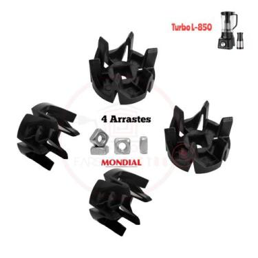 Imagem de 4 Arrastes do Copo Original para Liquidificador Mondial L-850