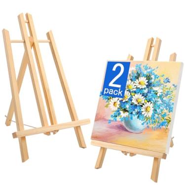 Imagem de CZWZ Pacote Com 2 Cavaletes De Madeira 15,3", Telas Para Pintura, Arte E Artesanato, Mesa Pintura Estudantes, Tripé Tela Portátil, Indicado Artistas, Adultos Etc.