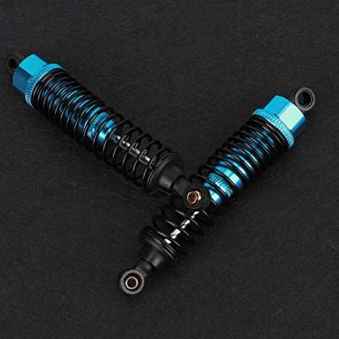 Imagem de Metal Sustentável RC Blue Car Shock Shock 2PCS Peças de Substituição Melhorar o Ajuste de Desempenho para JLB HSP EM DHK HPI (100mm)