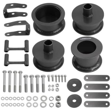 Imagem de maXpeedingrods Kit de elevação de nivelamento dianteiro e traseiro de 7,6 cm para Jeep Wrangler JK JKU 2WD 4WD 2007-2018, suporte extensor de choque com espaçador de mola helicoidal traseiro dianteiro