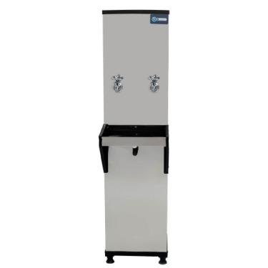 Imagem de Bebedouro Industrial de Coluna Knox 25 Litros 1 Torneira Gelada e 1 Torneira Natural Inox - 110V