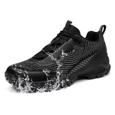 Imagem de LEDINEY Tênis de caminhada feminino, impermeável, leve para trilha, trekking, acampamento ao ar livre, Preto, 38
