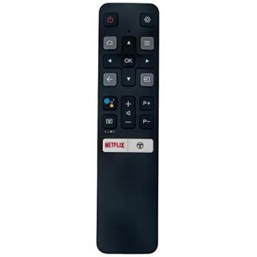 Imagem de PERFASCIN Controle remoto de voz de substituição 06-BTZNYY X RC802V FUR6 adequado para TCL Android TV Sub ADRC802V DRC802V LRC802V MRC802V 40S6500FS 55P715 55C715 65C715 32P30S 43P30FS P 32S6 5A