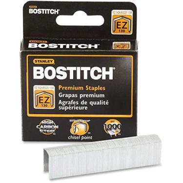 Imagem de Grampos PowerCrown STCR130XHC da Bostitch, 1/2-Inch W,100/Strip, 1000/BX, prata