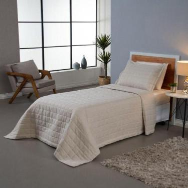 Imagem de Kit Cobre Leito Colcha Dual Solteiro 2 Peças Matelado Dupla Face Liso 