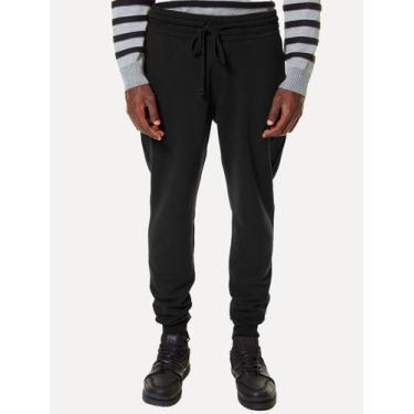 Imagem de Calça John John Masculina Moletom Patch Preta, XL/GG