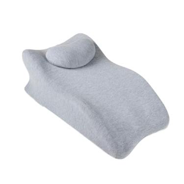 Imagem de IEUDNS Travesseiro de cunha para cama confortável, multifuncional, com apoio para as costas, para relaxar, descansar e assistir a filmes, Cinza