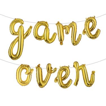 Imagem de Balloons Banner Game Over Themed Party Decorations and Supplies Sign (L GAME OVER Gold)