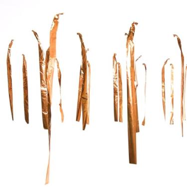 Imagem de Varal de Fitas Metalizadas Decoração de Teto para Festas 100 Metros (Rose Gold)