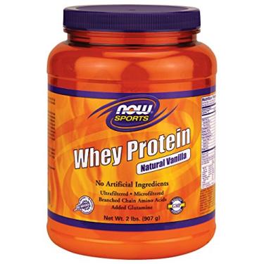 Imagem de Now Foods Whey Protein baunilha natural – 900 g. Pacote com 2