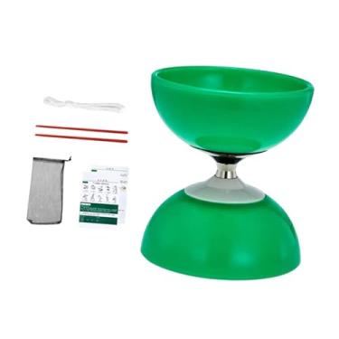 Imagem de simhoa Bola de ioiô chinesa portátil para malabarismo, brinquedo leve e divertido para atividades ao ar livre, com 1 bolsa de rede, para crianças, Verde
