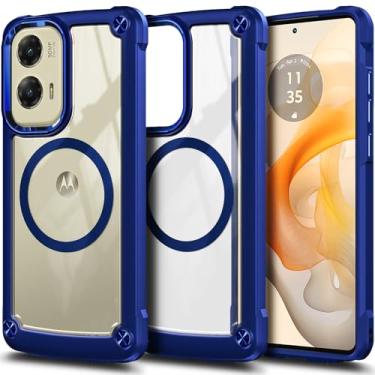 Imagem de YZB Capa magnética para Motorola Moto G Stylus 5G 2024 [não serve para Moto G 5G 2024] - Compatível com MagSafe, traseira resistente a arranhões, proteção de câmera revestida, capa de telefone à prova