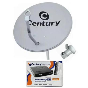 Imagem de Recepitor Digital HD da Century Midiabox B7 com Antena Parabólica 60cm