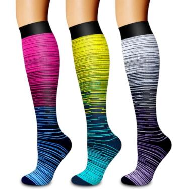 Imagem de Meias de compressão esportiva para corrida, ciclismo e caminhadas