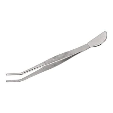 Imagem de Pssopp Spatula de Aço Inoxidável Spatula Head Bonsai Tweezers para Afrouxamento de Plantas Em Vasos (Dobrado)