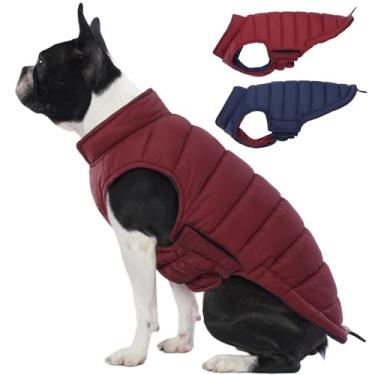 Imagem de Lelepet Casaco reversível para cães, casaco quente de inverno para cães, colete de inverno à prova de vento, leve, para clima frio, casaco de cachorro, casaco de neve para cães pequenos, chihuahua