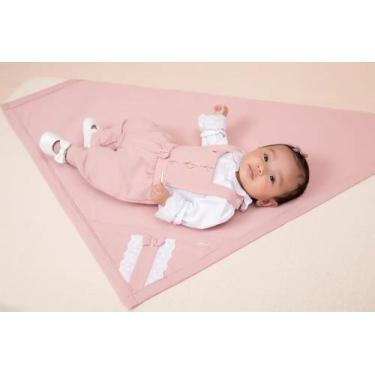 Imagem de Saída Maternidade Jardineira Luxo Bebê Menina Paraiso 17768 - Paraíso,