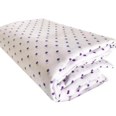 Imagem de Lençol Casal De Bolinha Sem Elástico Avulso Cobertor De Dormir - Comer