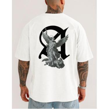 Imagem de Camiseta Masculina Academia Algodão Oversized Miguel Arcanjo - Crushed