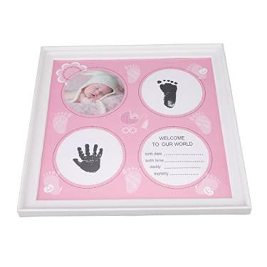 Imagem de Yctze Kit de Pegada de Impressão de Mão para Bebês para Meninos e Meninas Recém -nascidos | Estação de Impressão de bebê Fácil de Usar para Memórias Queridas | Inclui Blocos de Tinta e Cartões de (Pinkish)
