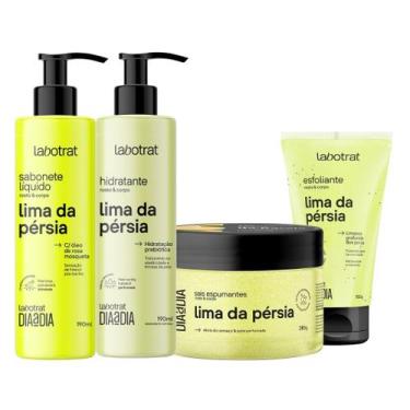 Imagem de Kit Banho Premium Labotrat Lima Completo 4 Produtos C/ Sais Corpo E Ro