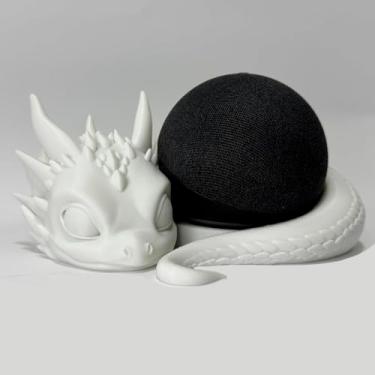 Imagem de Suporte Base Dragão para Amazon Echo Dot 4ª e 5ª Geração, Branco