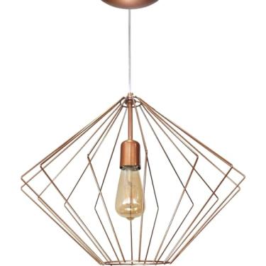 Imagem de Pendente Aramado New June Cobre e ou Preto (Cobre)