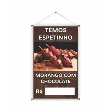 Imagem de Banner pronto Espetinho de Chocolate BA 096 medida 45x70 cm arte pront