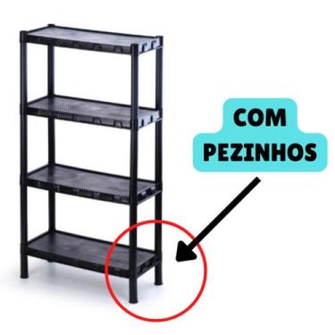 Imagem de Estante 4 Andares Prateleira Modular Multiuso Organizadora Resistente 