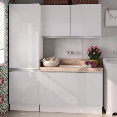 Imagem de Kit Área Serviço Acordes Glamy MDF Armário e Balcão Madesa