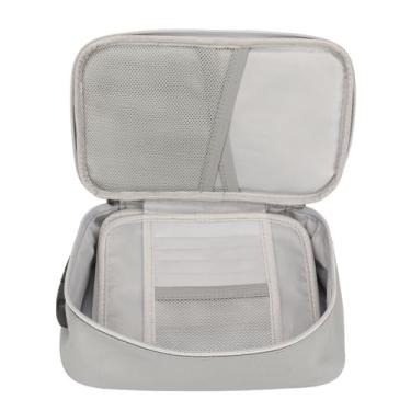 Imagem de Bolsa de organizador de documentos à prova d'água à prova de fogo com combinação de estojo de armazenamento seguro de bloqueio para o pano de silicone de viagem em casa 25x18.5x8cm