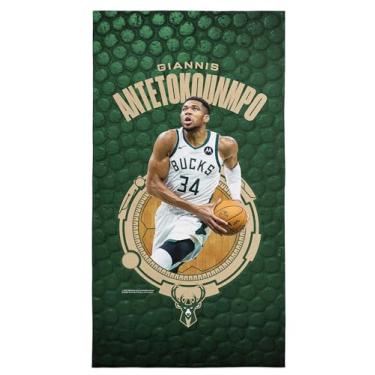 Imagem de Northwest Toalha de praia de microfibra Giannis Antetokounmpo Milwaukee Bucks NBA 76 x 152 cm