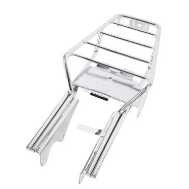 Imagem de Luocute Rack de Bagagem, Acessórios para Transportadoras Traseiras de Motocicletas de Bagagem de Bagagem, Substituição de Suporte de Transportador de Carga Traseira de Ferro para Macaco (Prata)