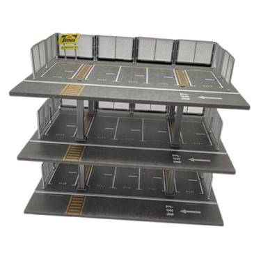 Imagem de Milageto 1/64 Rodas Diecast Exibir capa Decoração de mesa Multi -camadas exibem caixa de modelo de veículo para presentes mini bonecas, Japonês 3 Camadas