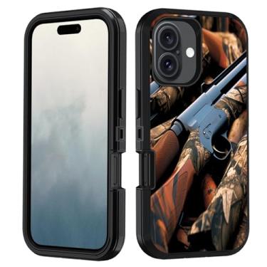 Imagem de FVAENDHIO Capa para celular 17, capa protetora para celular 3 em 1 híbrida resistente à prova de choque à prova de choque para telefone 17 (6,3 polegadas, 2025), isca de balas de espingarda de