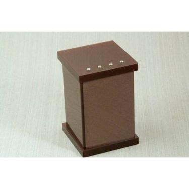 Imagem de Potinho Porta Algodao E Cotonete Acrilico Chocolate C Strass