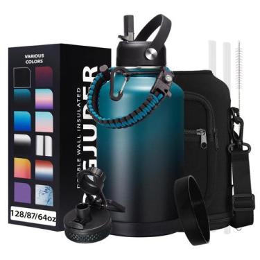 Imagem de Garrafa de água DIGJUPER de meio galão isolada em aço inoxidável 2L