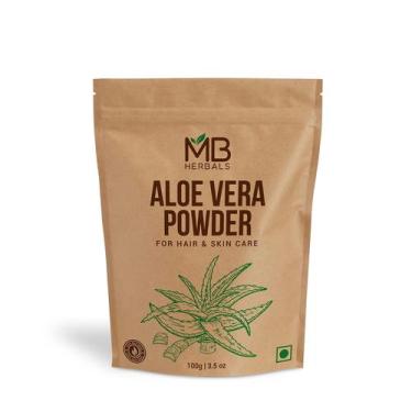 Imagem de Aloe Vera em pó MB Herbals 100g/100% puro para pele e cabelo