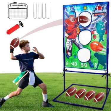 Imagem de Football Toss Games Punieayi com 4 bolas de futebol infláveis