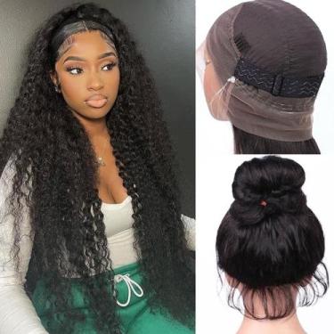 Imagem de Peruca Ebarly Hidden Strap Water Wave 360 Human Hair 26"