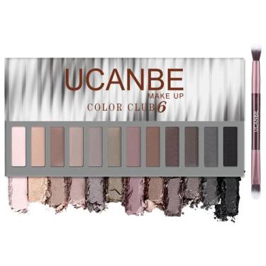 Imagem de Paleta de maquiagem para sombras UCANBE Naked Nude 12 cores com pincel
