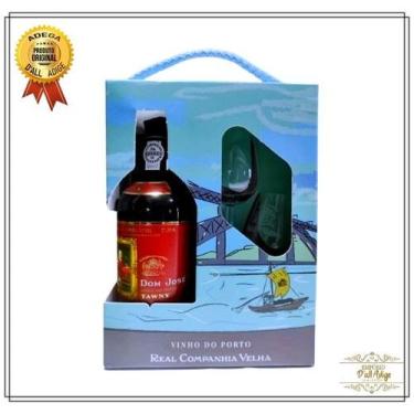Imagem de Kit Vinho do Porto Dom José Tawny + 2 Taças - Companhia Velha