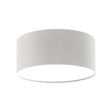 Imagem de Luminária Plafon Redondo Cúpula em Tecido 30x15 - Tom Luz, Cinza5929