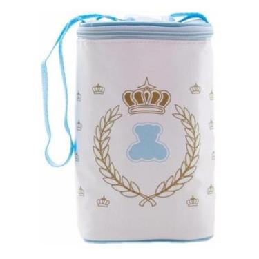 Imagem de Porta Mamadeira Duplo Térmico Frasqueira Com Alça Azul - Lipi Baby