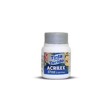 Imagem de Tinta de tecido Acrilex branco 519 37ml
