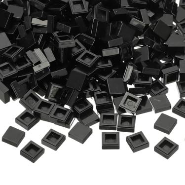 Imagem de PATIKIL 333 Pcs Flat Blocks Bulk, 1x1 Square Black Classic Tiles Smooth Surface Mini Building Blocks Accessories Compatible Bricks Kits for Building Floor Walls Mosaic Pixel Arts